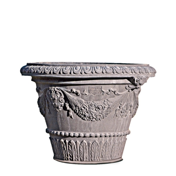 graue Terracotta Vase